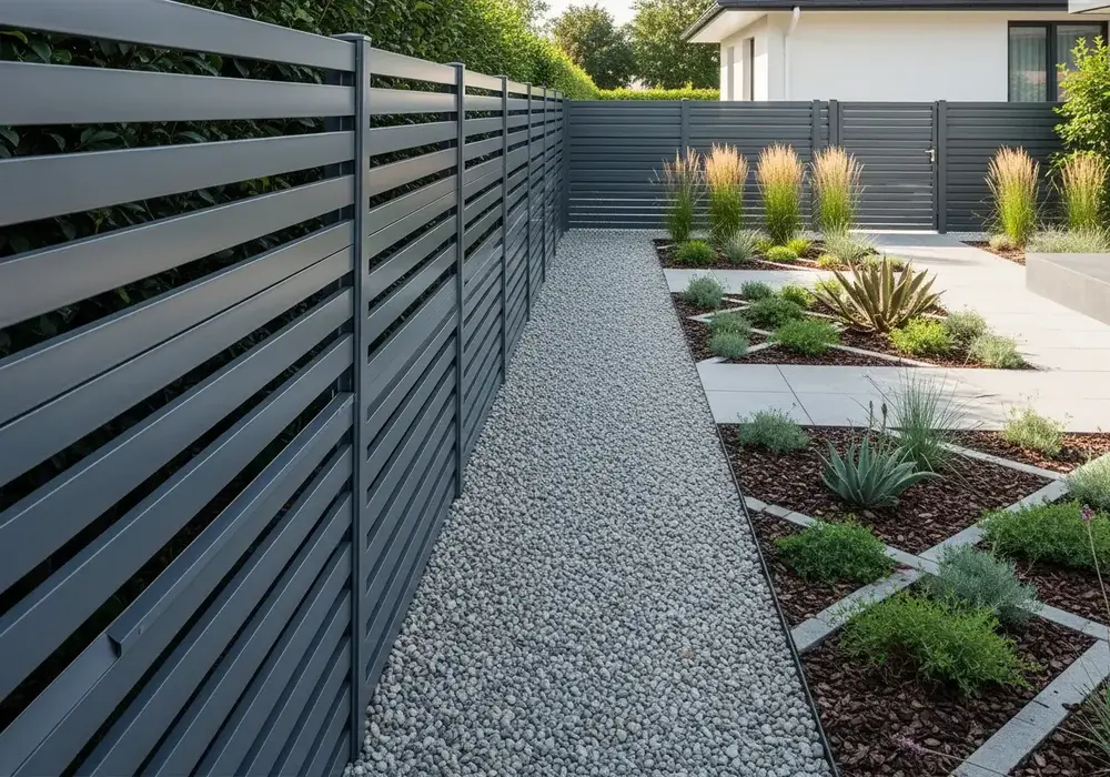 I-LINE Moderna ograda sa šljunkom